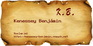 Kenessey Benjámin névjegykártya