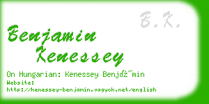 benjamin kenessey business card